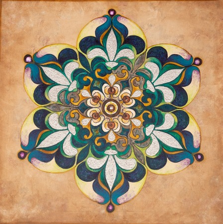 VICTORY MARMOR MANDALA - Mandala Víťazstva. Akryl 2015. 60x60x2 cm. Plátno.